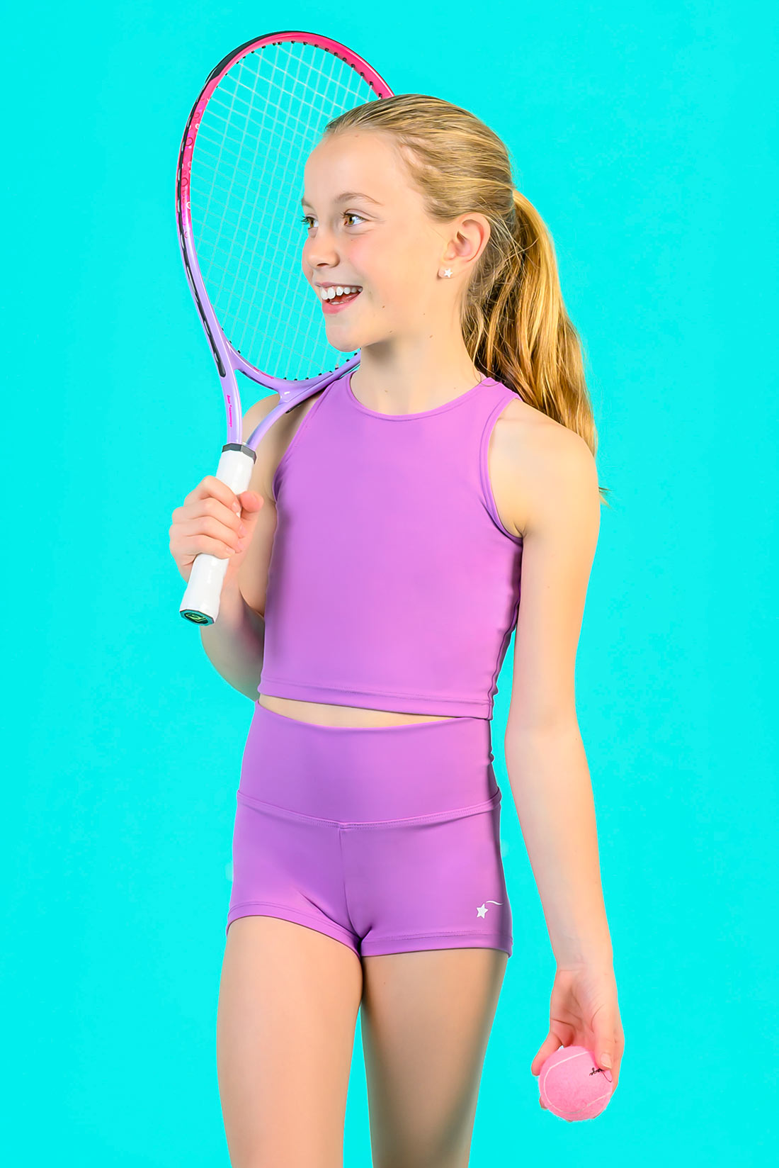 Purple tennis outfit for girls by Destira, 2024