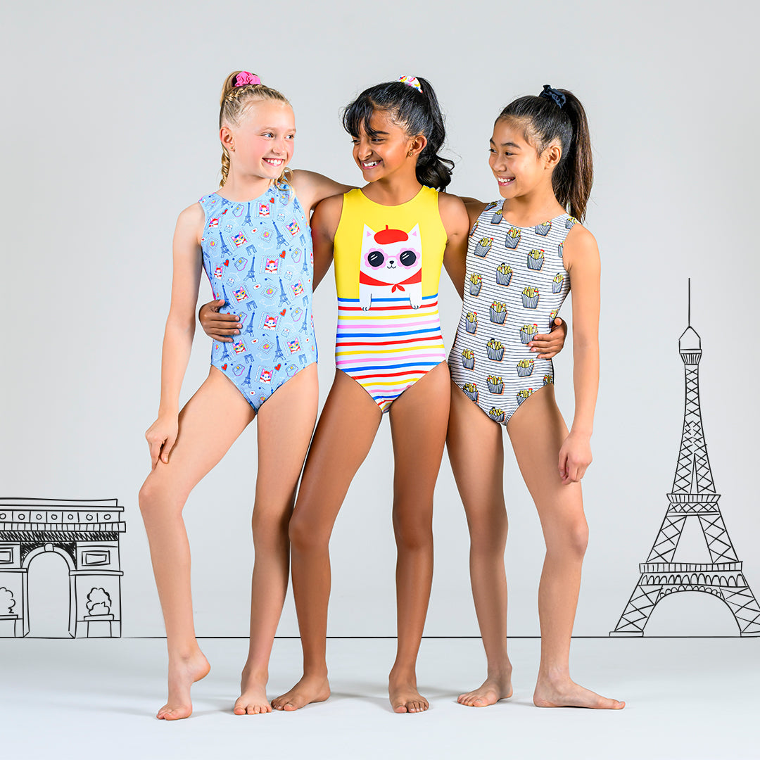 Soft and comfortable gymnastics suits for girls by Destira, 2024