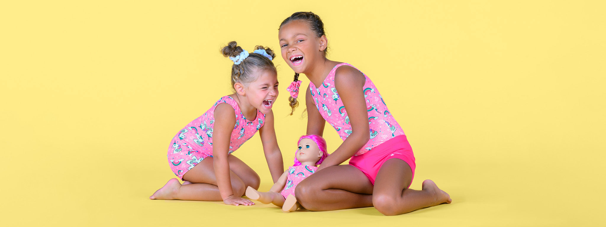 Fun unicorn gymnastics outfits for girls by Destira, 2025