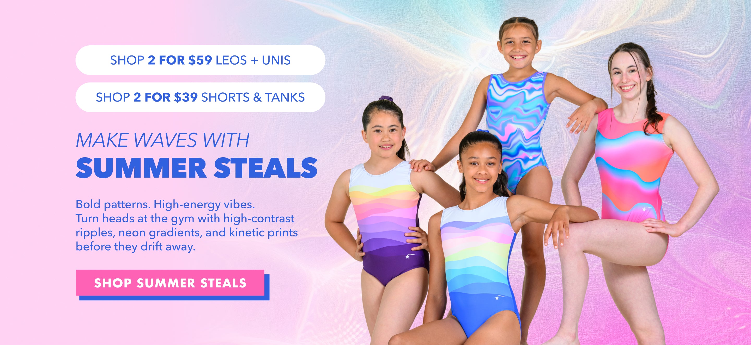 Shop our 2026 Summer Steals Sales Event to stock up and save on mix and match gym and activewear styles