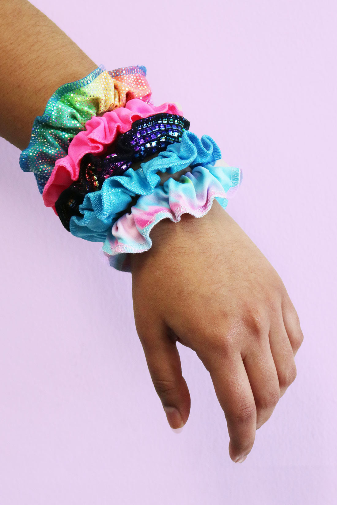 Rainbow Tie Dye Scrunchie 5 Pack 20$