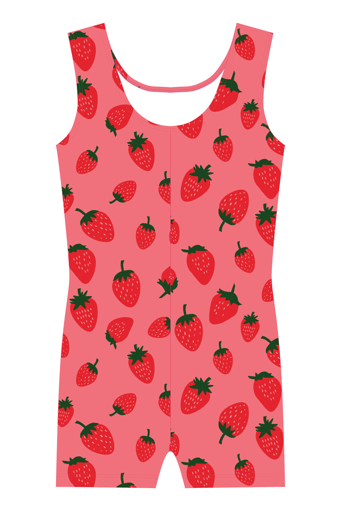 Pink strawberry unitard for toddlers by Destira, 2024