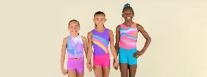 Reach for the Sky gymnastics and activewear collection made for girls by Destira