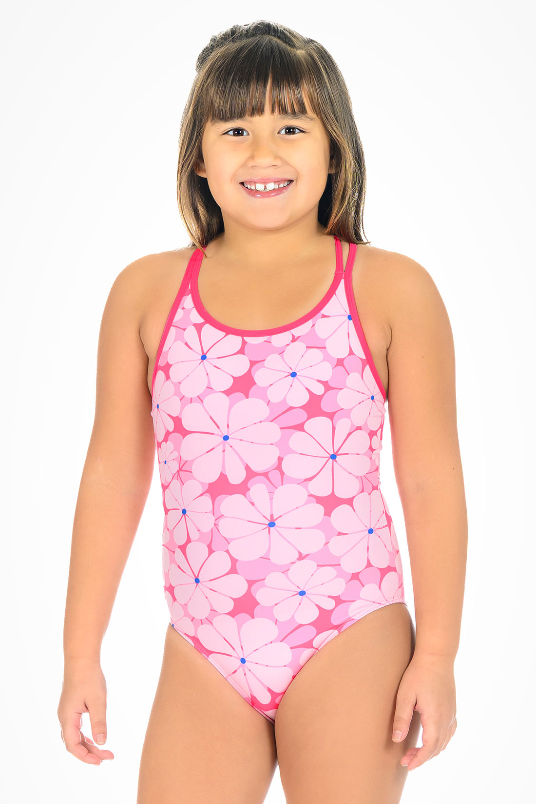 Strappy pink swimsuit with flowers by Destira, 2026