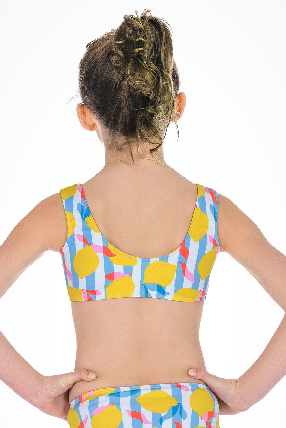 striped swim top for girls by Destira, 2026