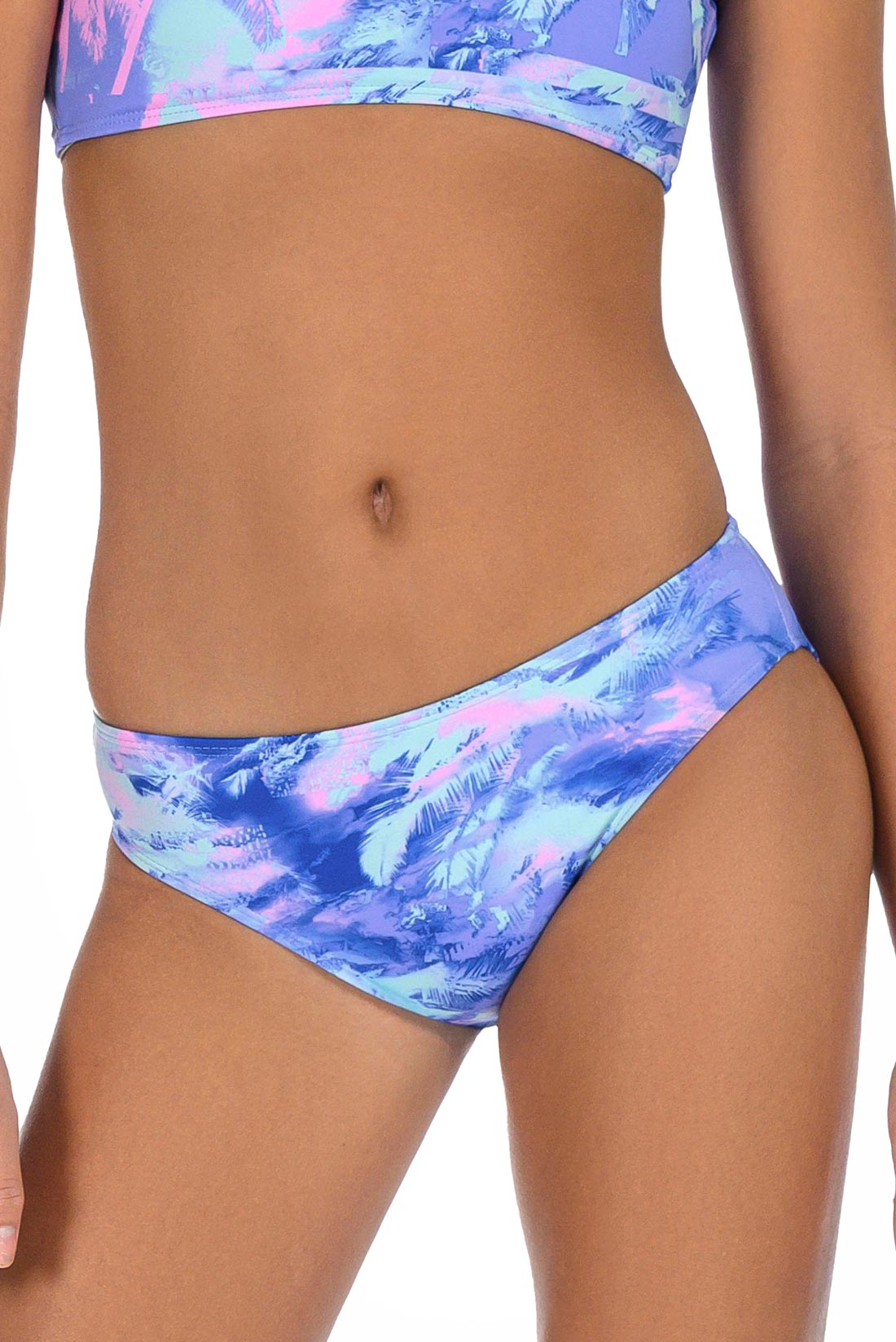 Blue and purple swim bottoms for girls by Destira, 2026