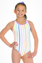 Candy Stripes One Piece and Lavender Rash Guard Set