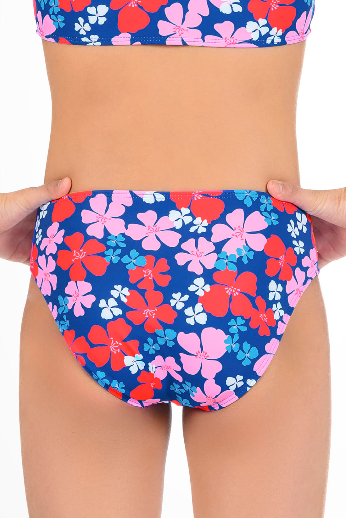 Red and pink floral swim bottoms by Destira, 2026