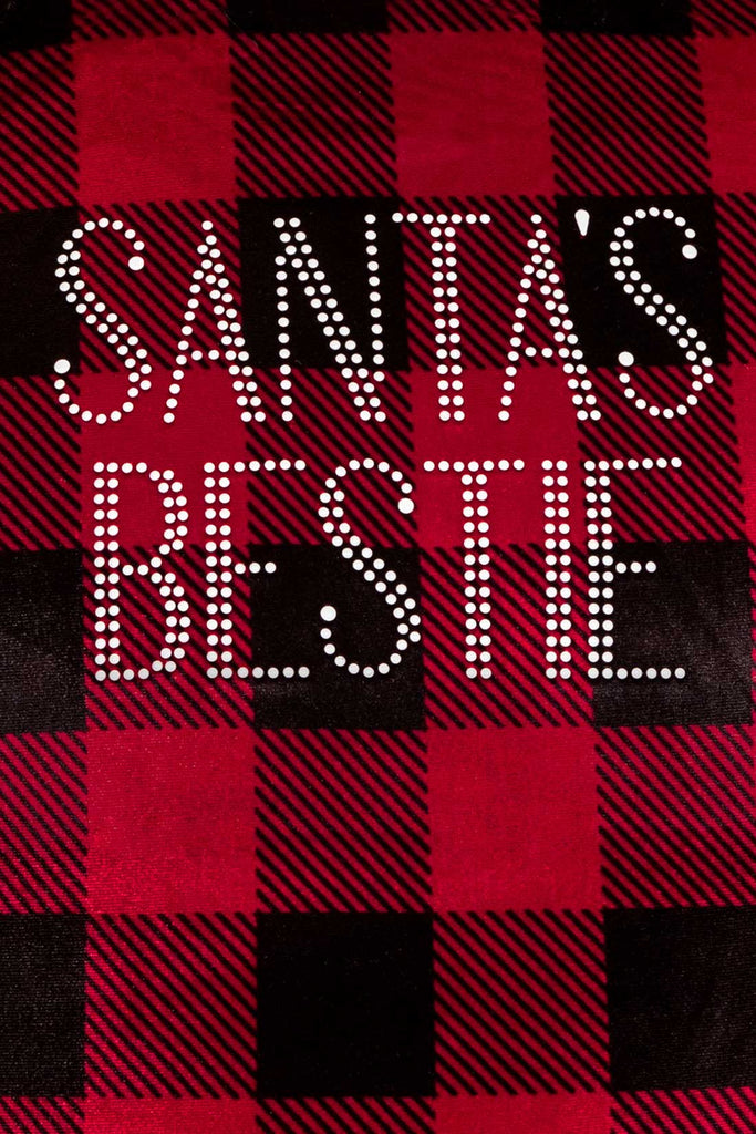 Details of white nailheads on Santa's Bestie Leotard by Destira, 2023