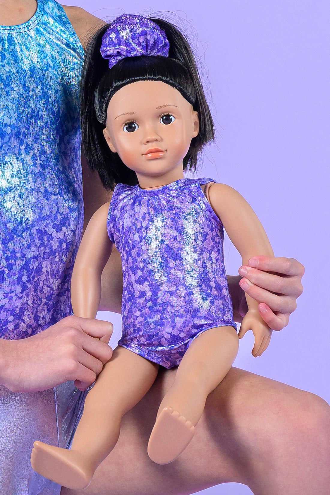 Glitter and Glitz Lavender Doll Size Leotard