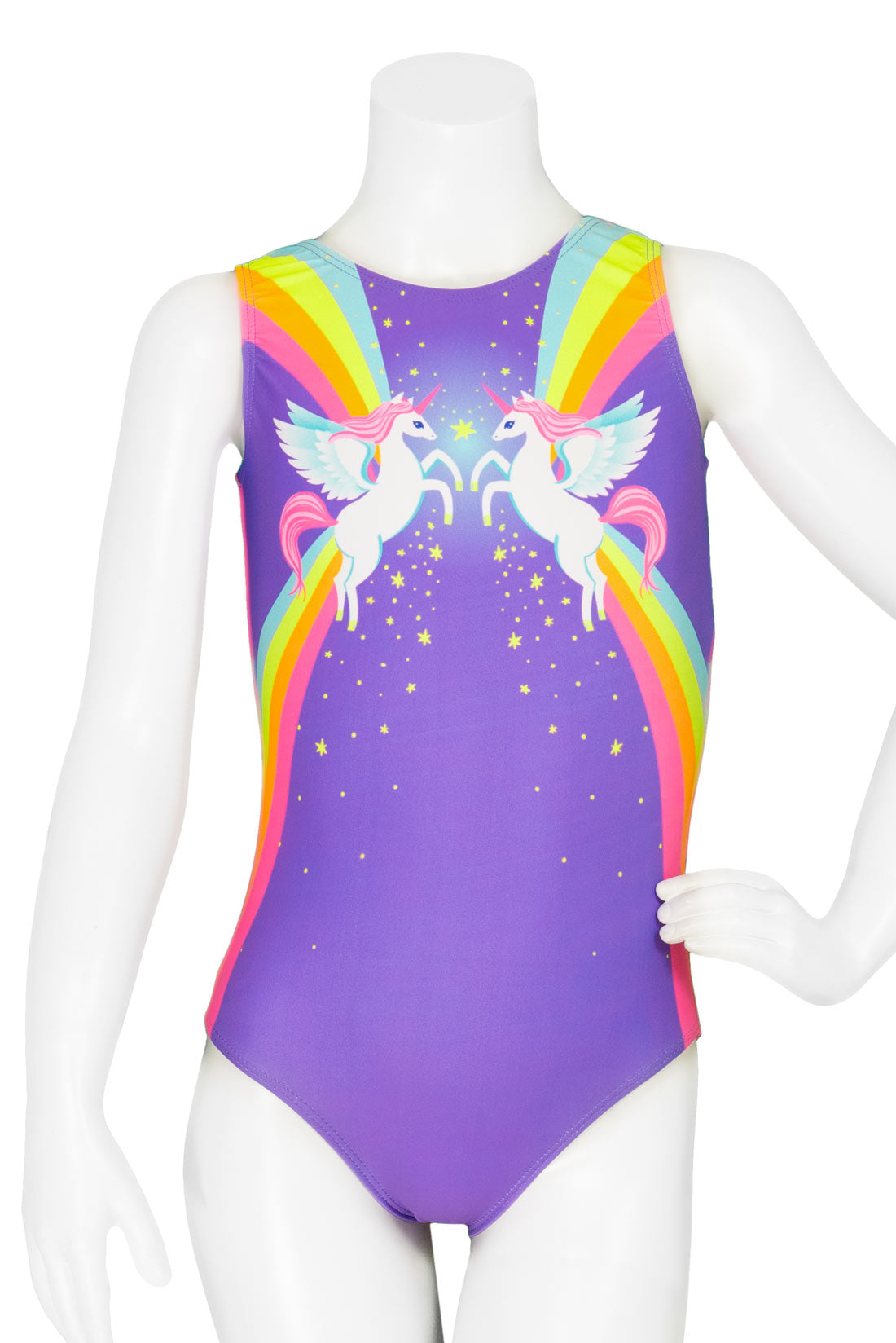 Purple unicorn gymnastics leotard, Destira, 2023