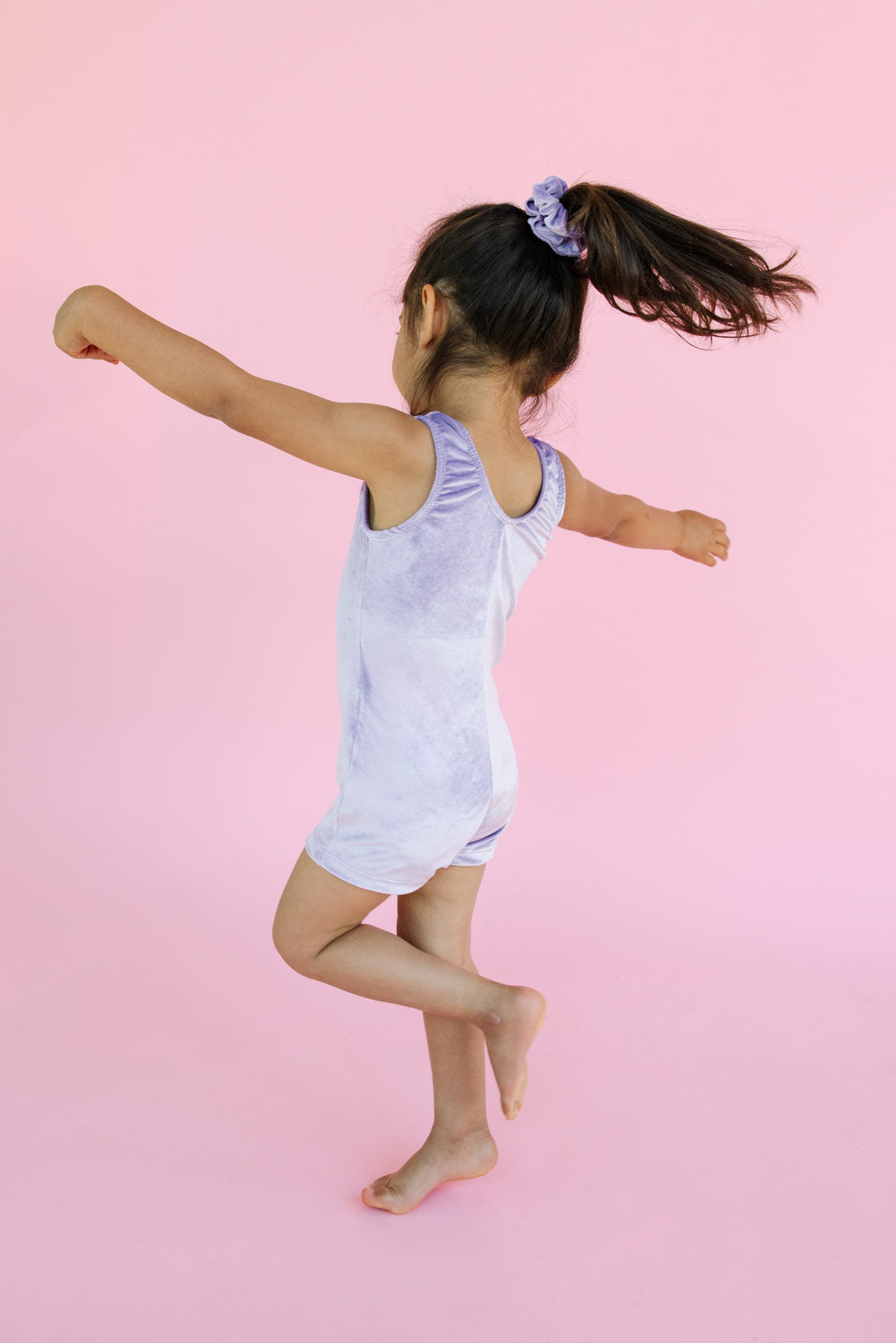 Purple gymnastics unitard for toddlers by Destira, 2024