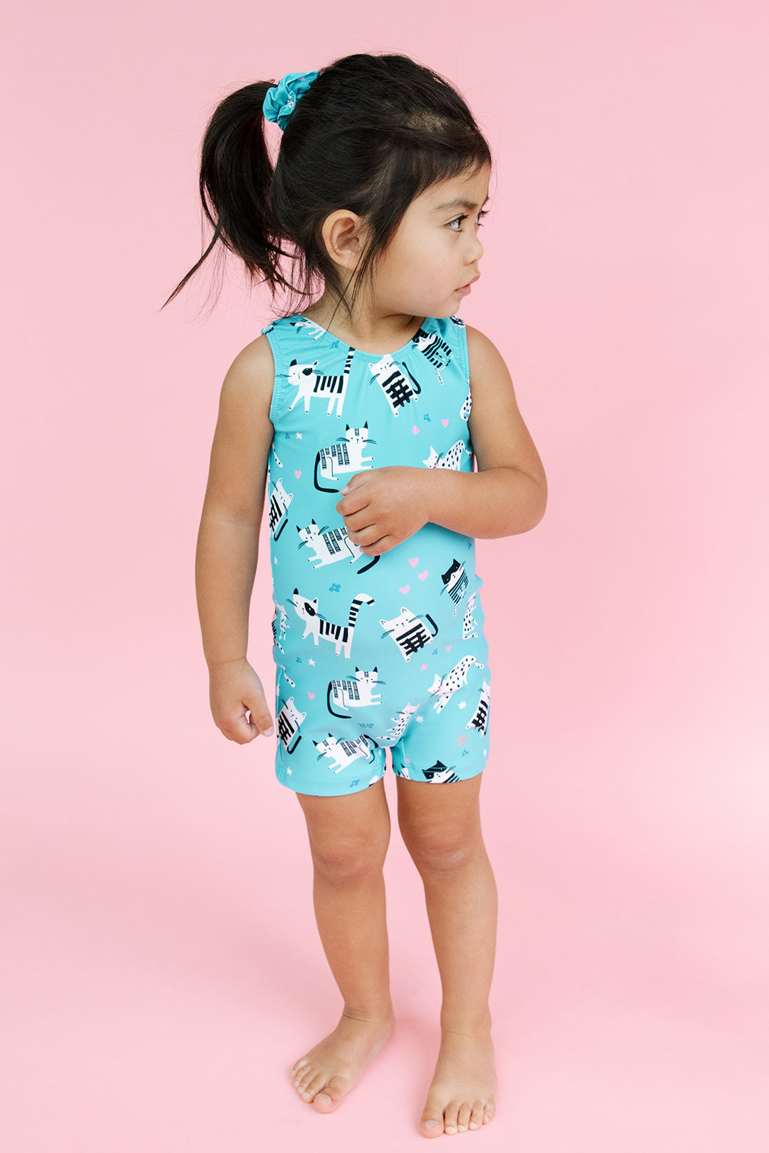 Teal blue unotard for toddlers in gymnastics by Destira, 2024