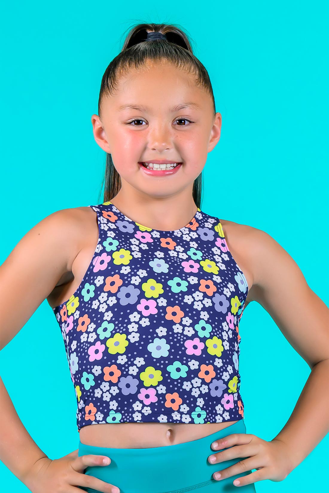 Floral tank top for kids' sports by Destira, 2024