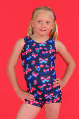 Red, White, Take Flight Unitard
