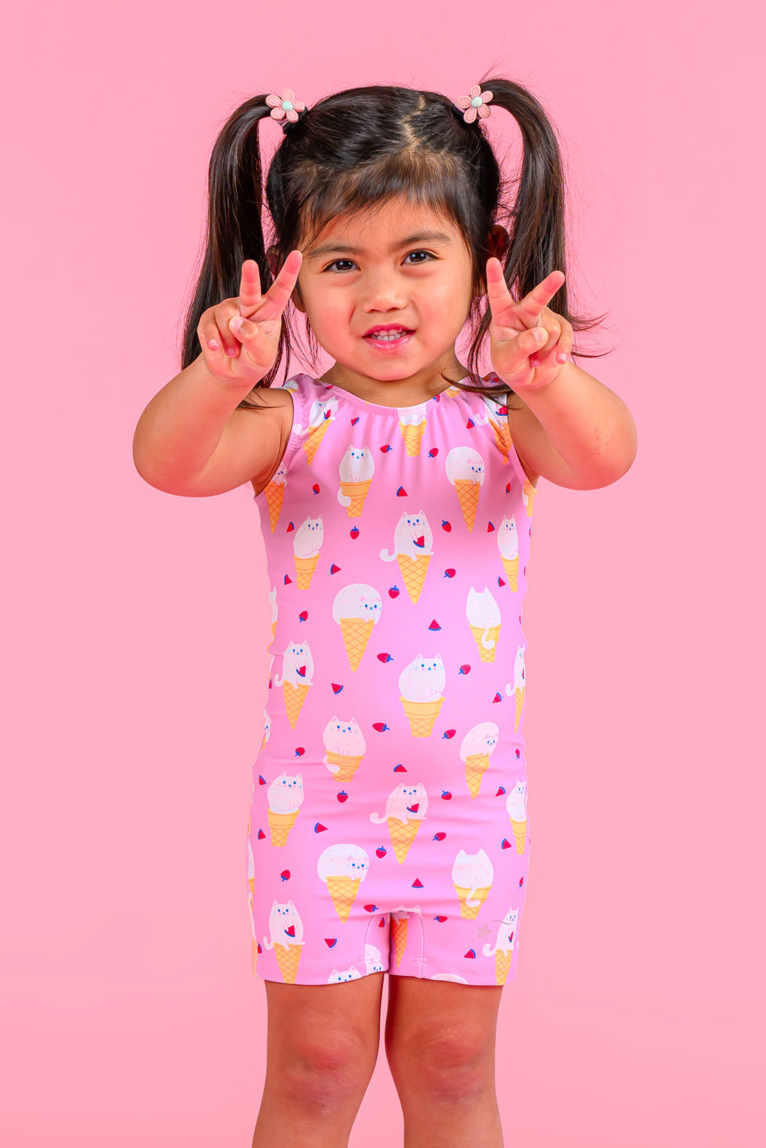 Pink Ice Cream Unitard for Girls by Destira, 2025.