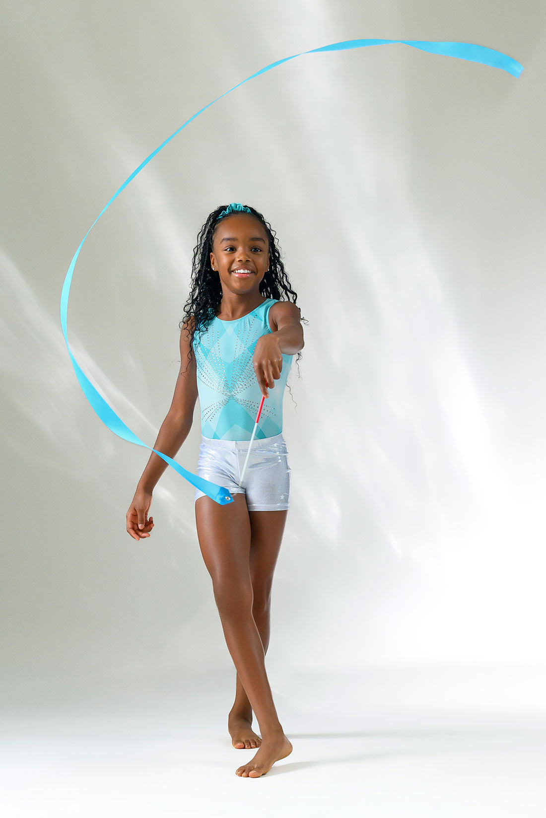 Blue gymnastics outfot for practice by Destira, 2025