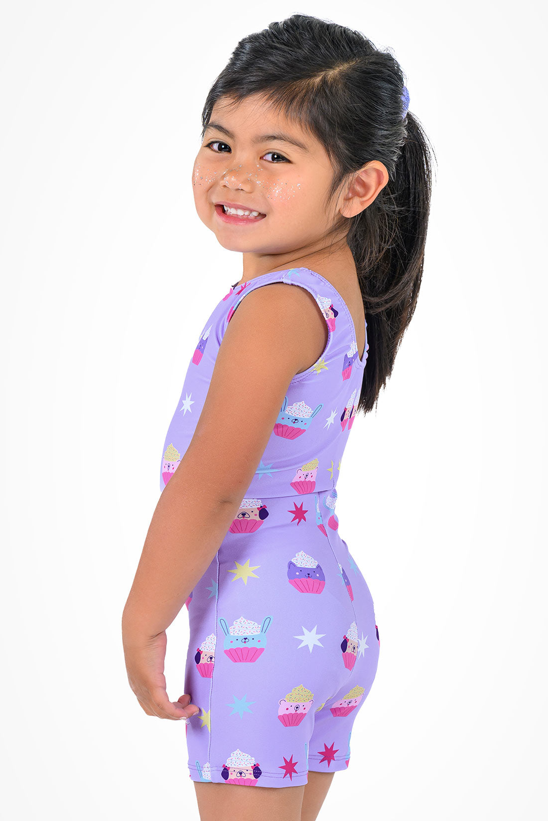 Sweet puppy biketard for toddlers by Destira, 2025