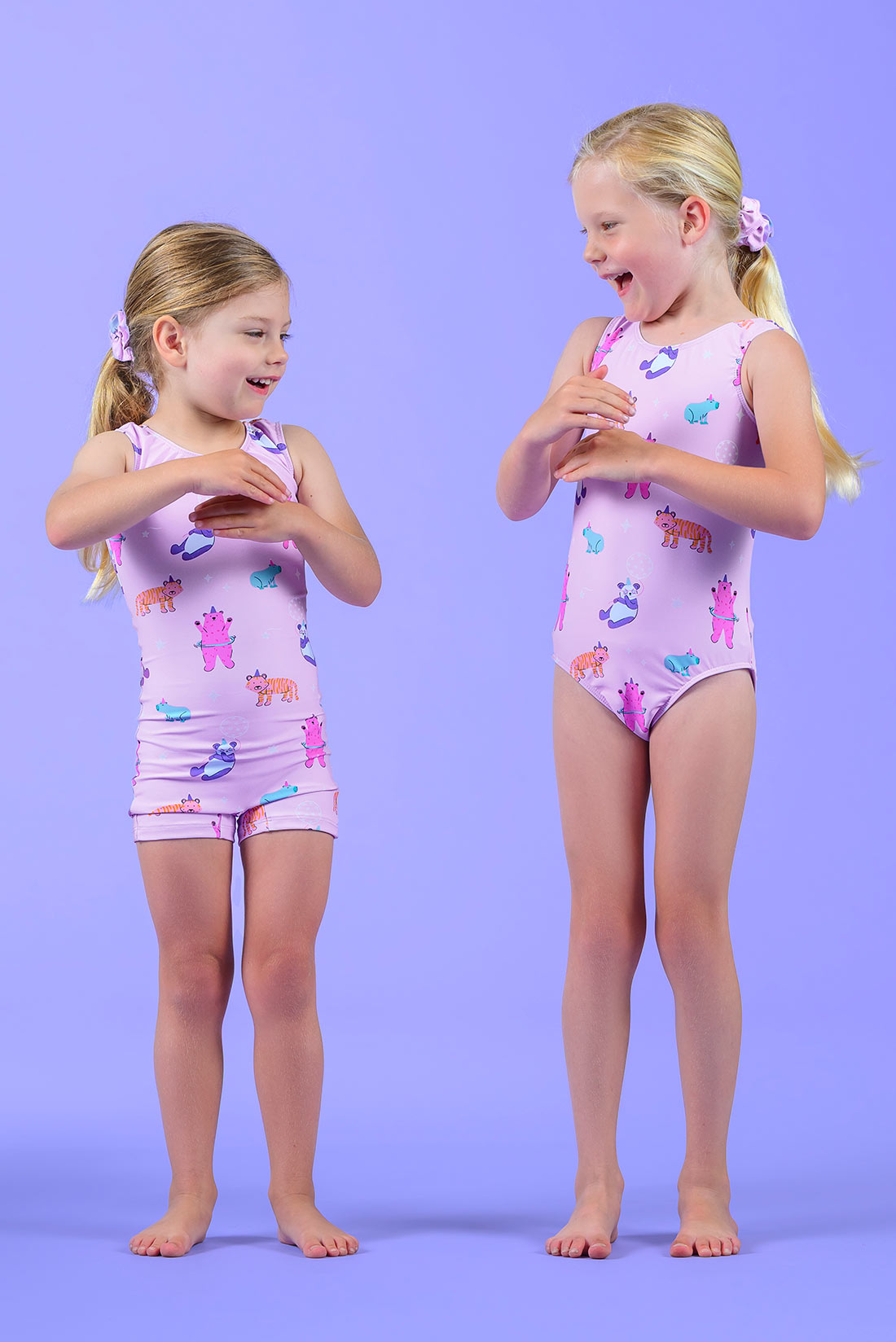 Pink gymanstics outfits for kids by Destira, 2025