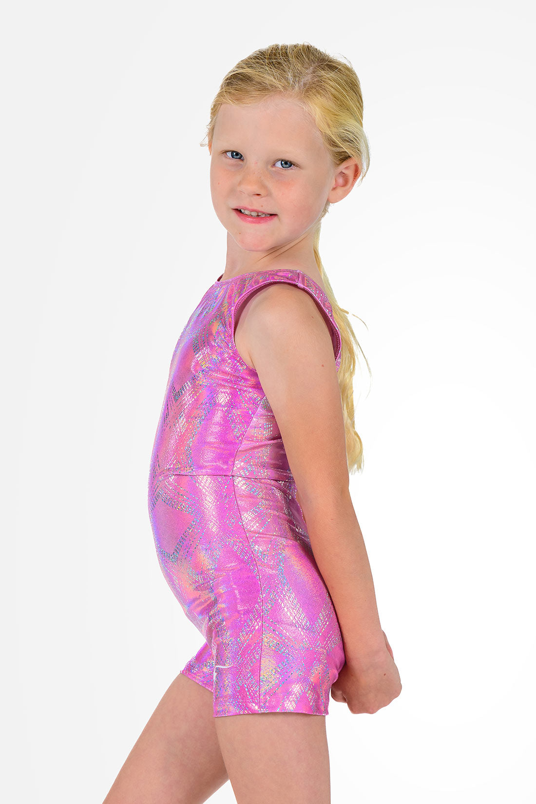 Pink biketard for todlers and girls by Destira, 2025