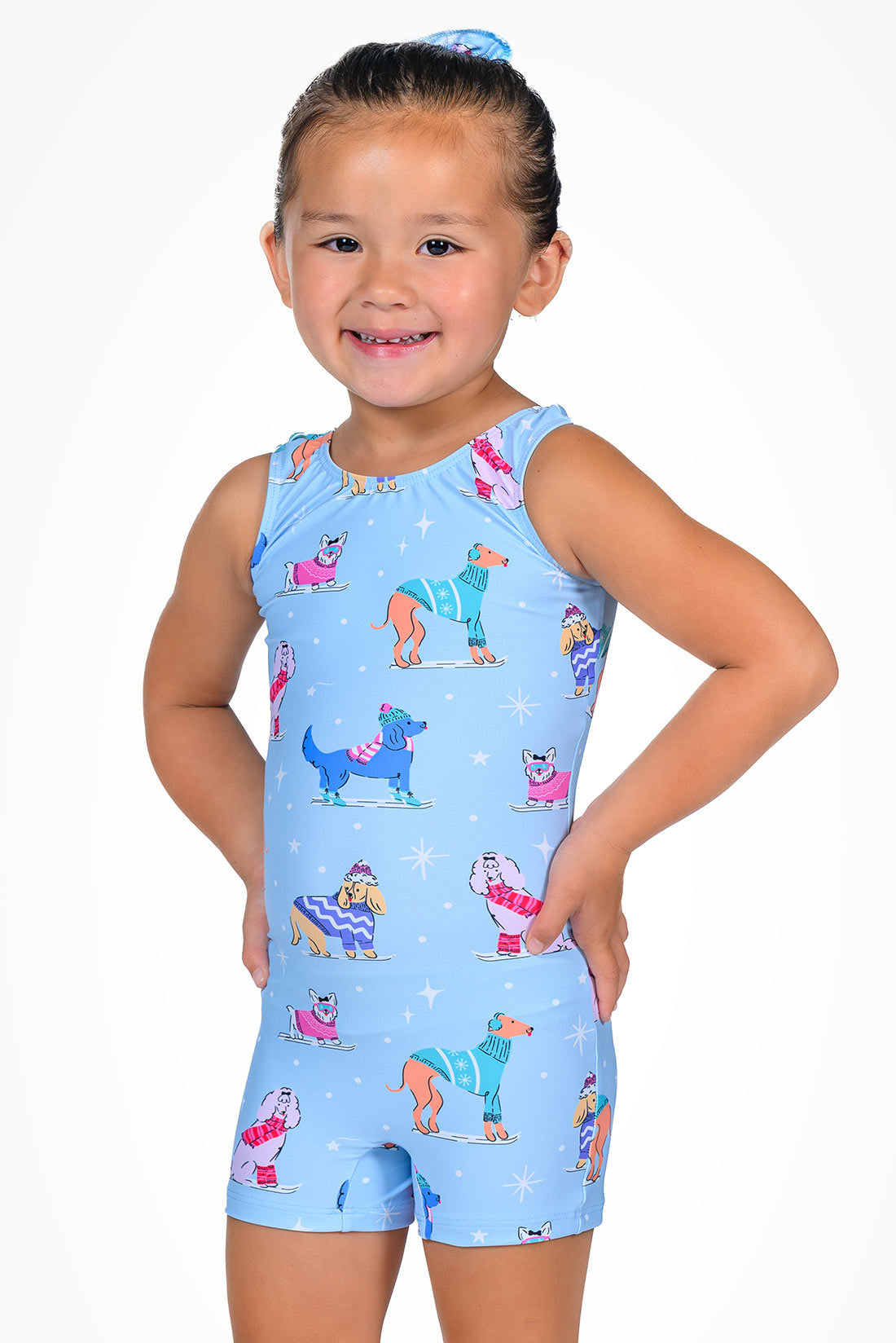 Winter themed unitard for girls by Destira, 2025