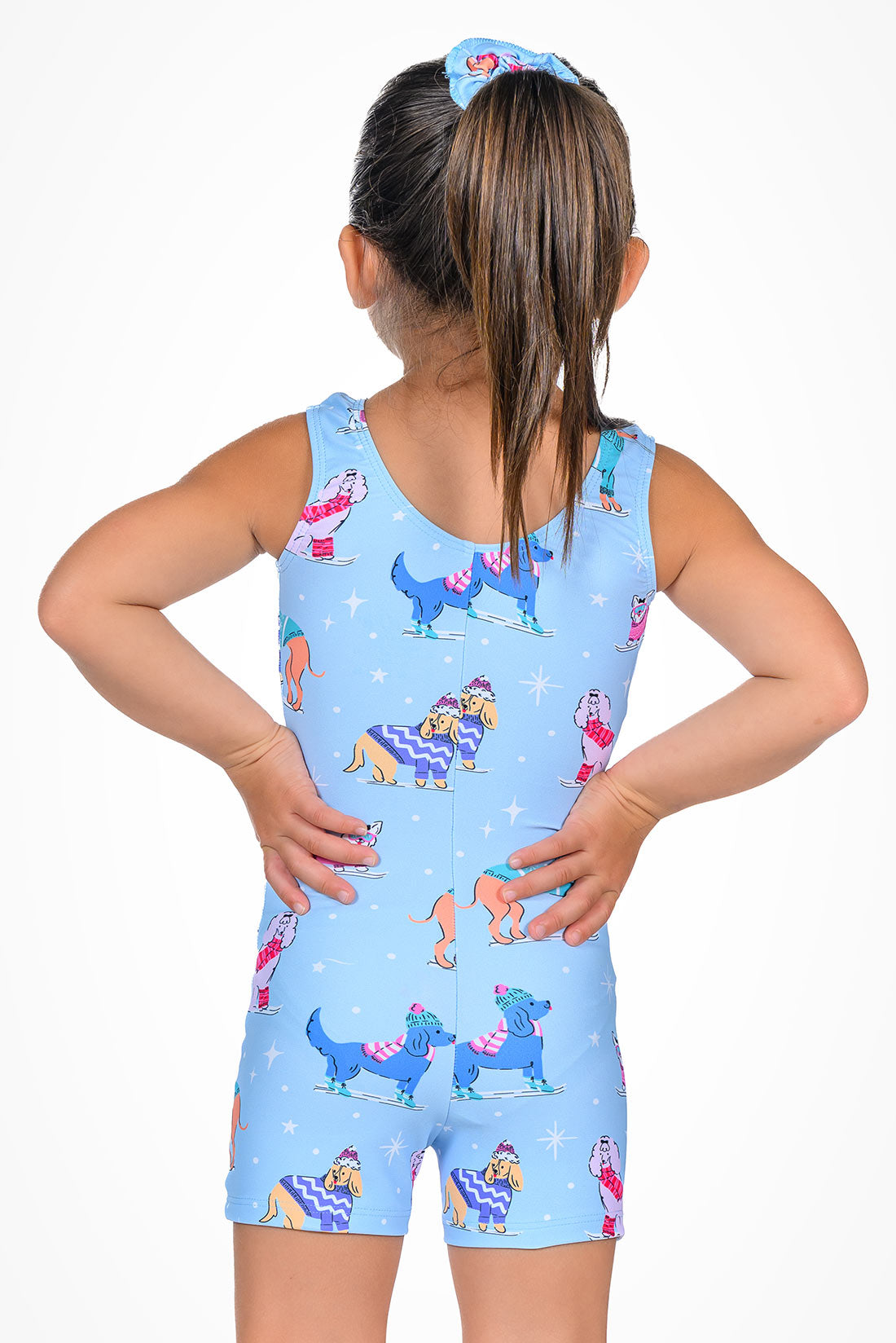 Puppy unitard for young girls in gymnastics by Destira, 2025