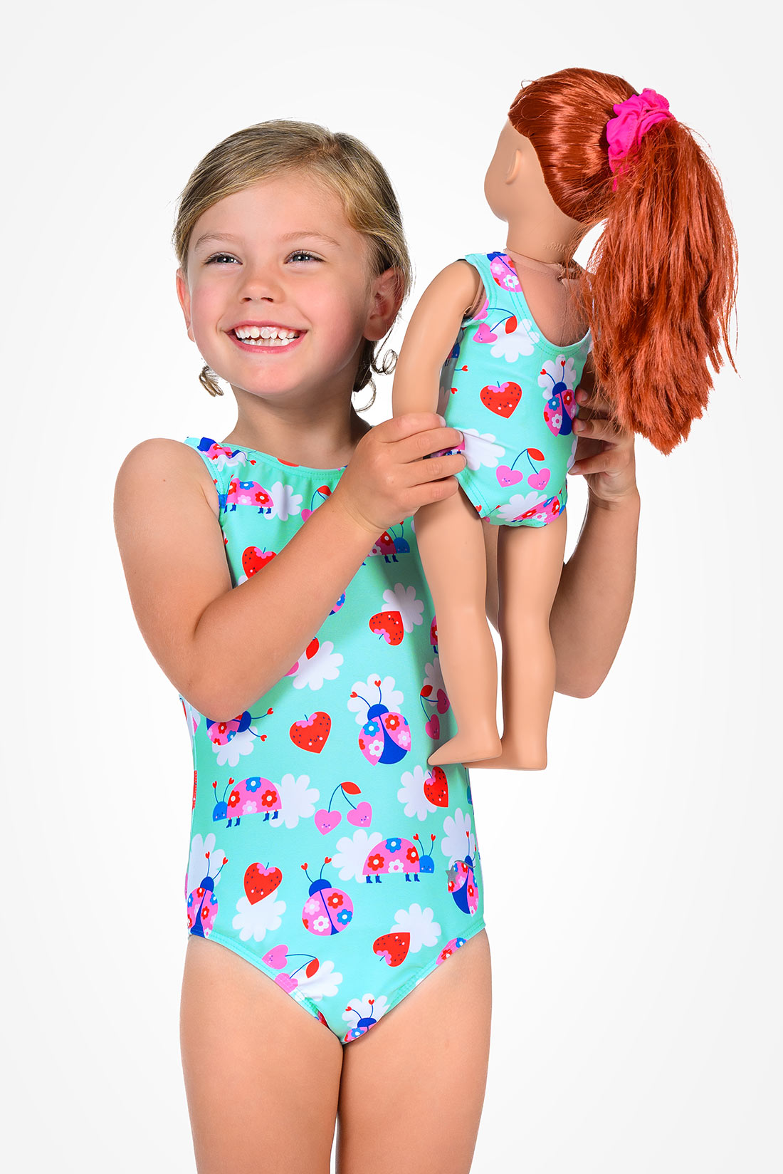 Trendy printed leotard and matching doll leotard by Destira, 2026