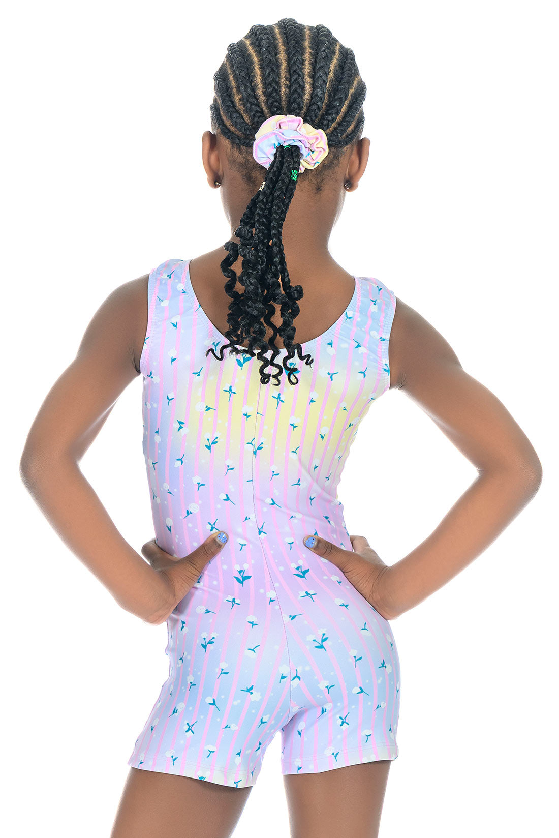 Purple gymnastics practice outfit for girls by Desitra, 2026