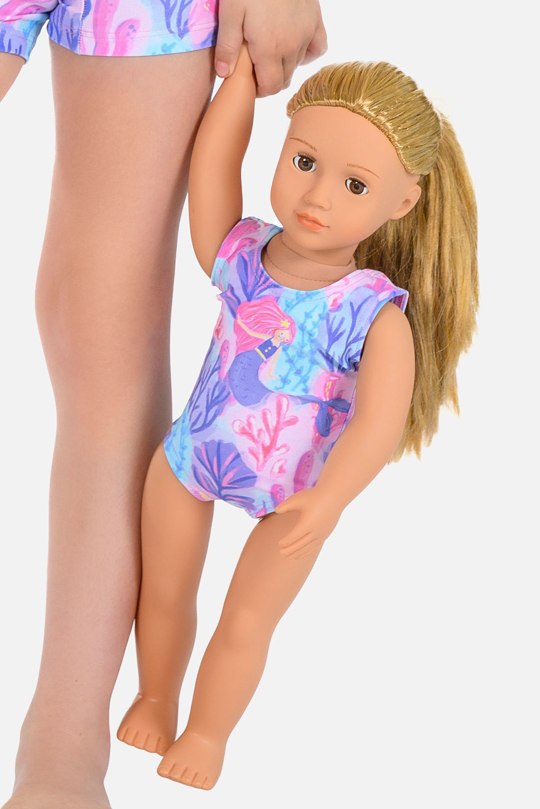 Pink mermaid doll leotard for dolls and stuffed animals by Destira, 2026