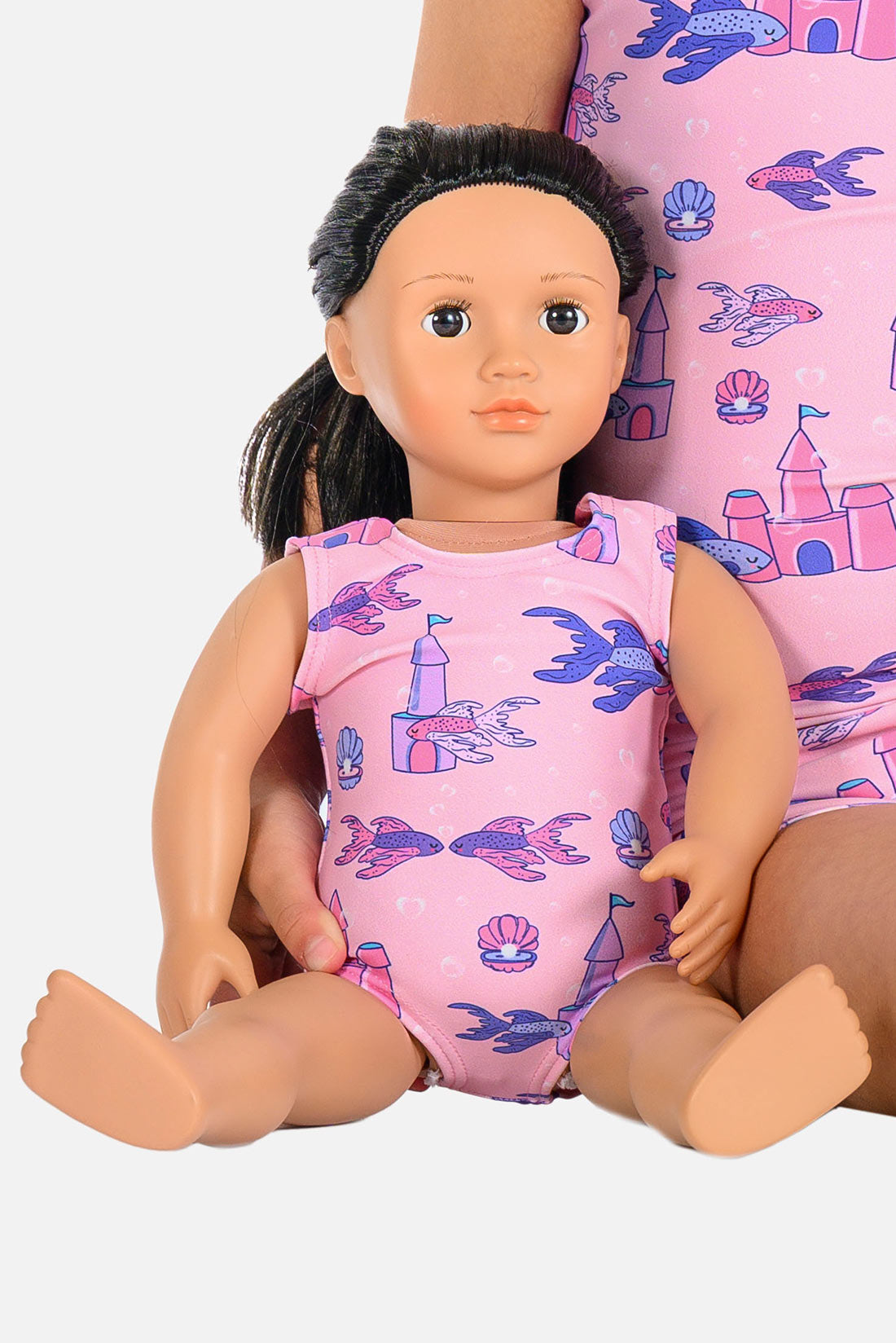 Pink fish doll leotard by Destira, 2026