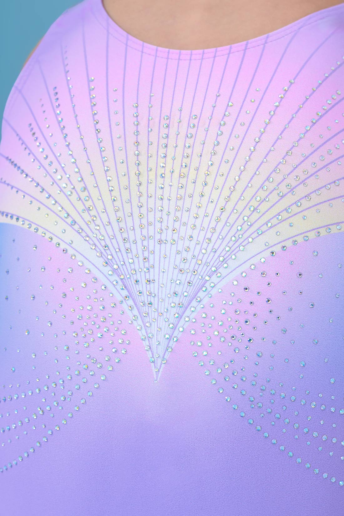 Dparkle details on purple leotard by Destira, 2026