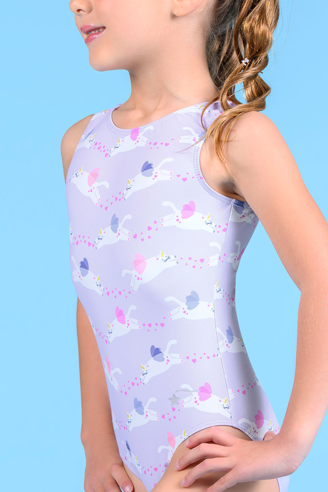 Lavender tank leotard for girls by Destira, 2026