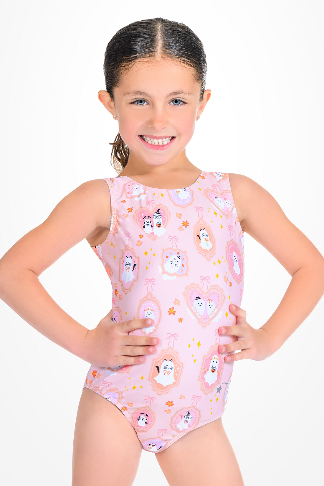 Boo-tiful Halloween gymnastics leotard for girls by Destira