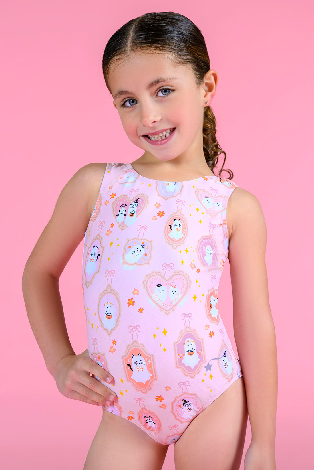Boo-tiful gymnastics leotard for girls perfect for Halloween practice