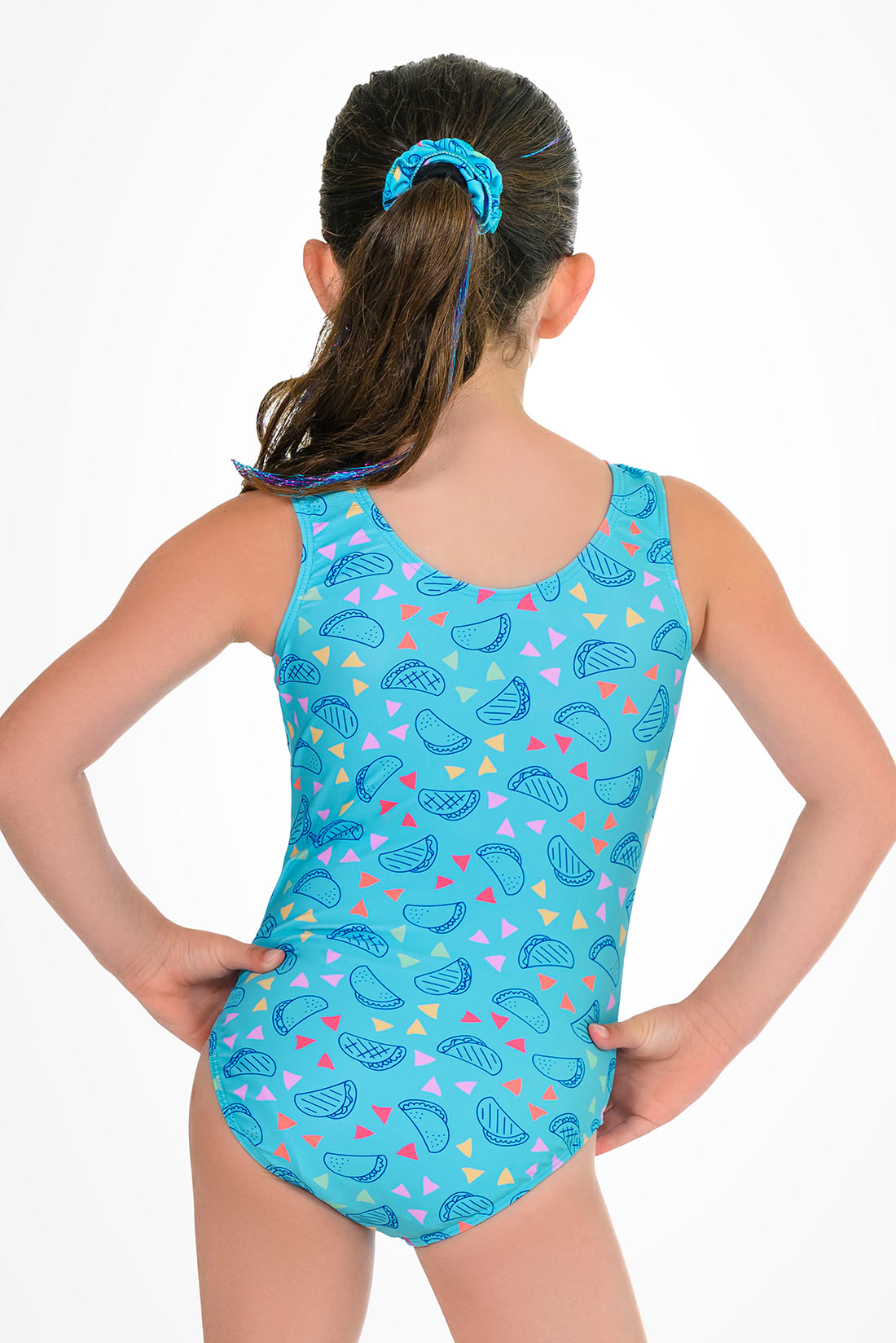 Teal practice leotard for gymnasts by Destira, 2026