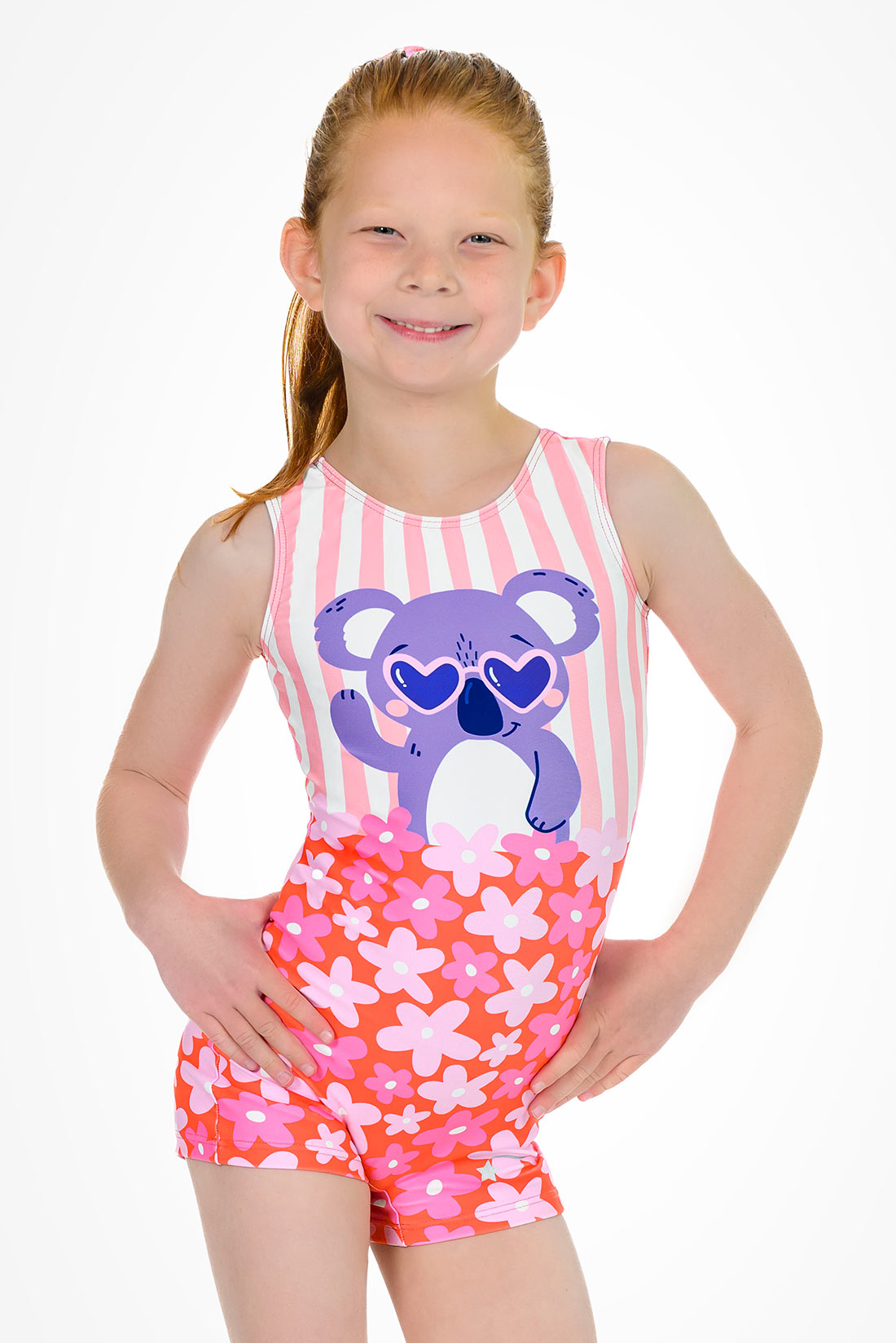 Koala unitard for girls in gymnastics by Destira, 2026