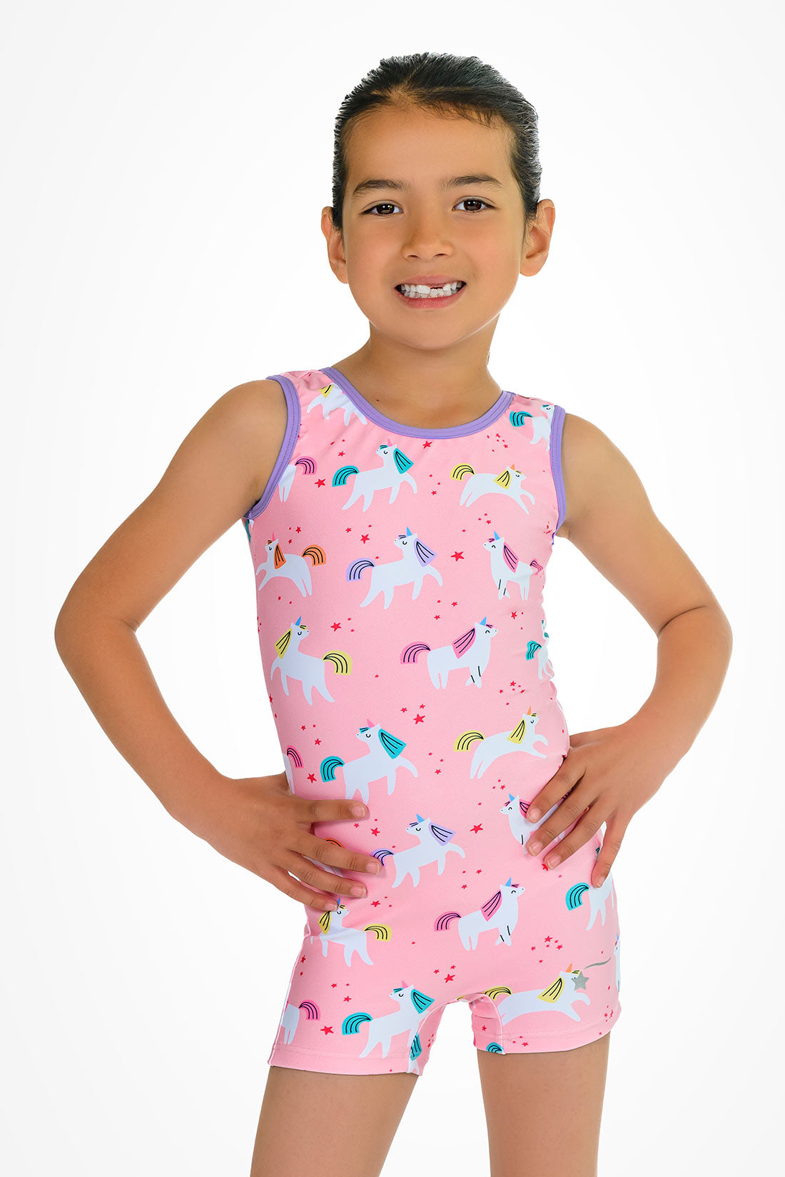 Biketard for toddlers with unicorns by Destira, 2026