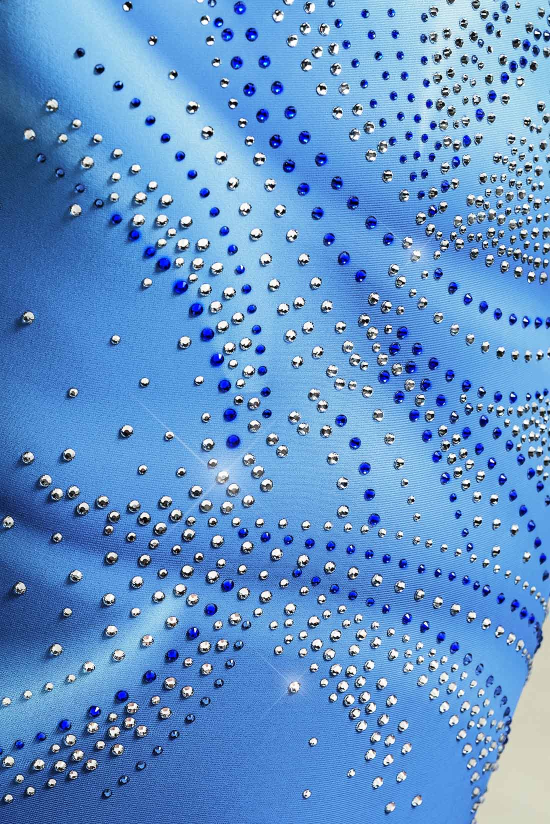 Crystal embellishment on gymnastics leotard by Destira, 2026