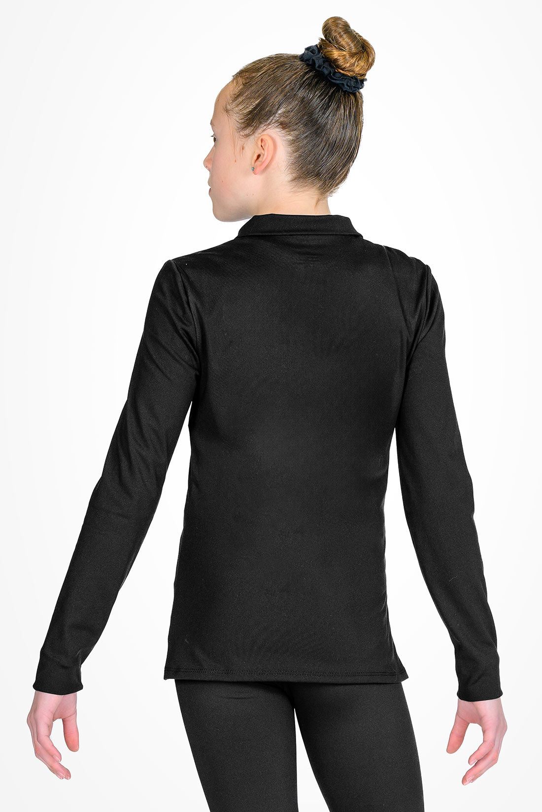 Black activewear jacket for tweens and teens by Destira, 2026