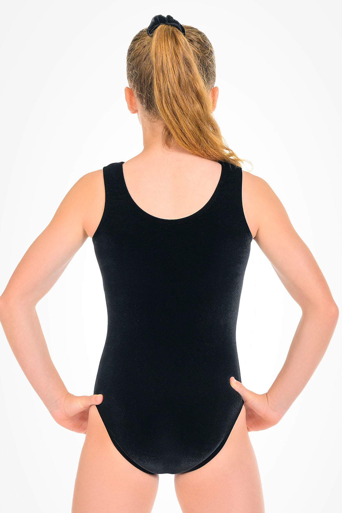 Black tank leotard for girls by Destira, 2026