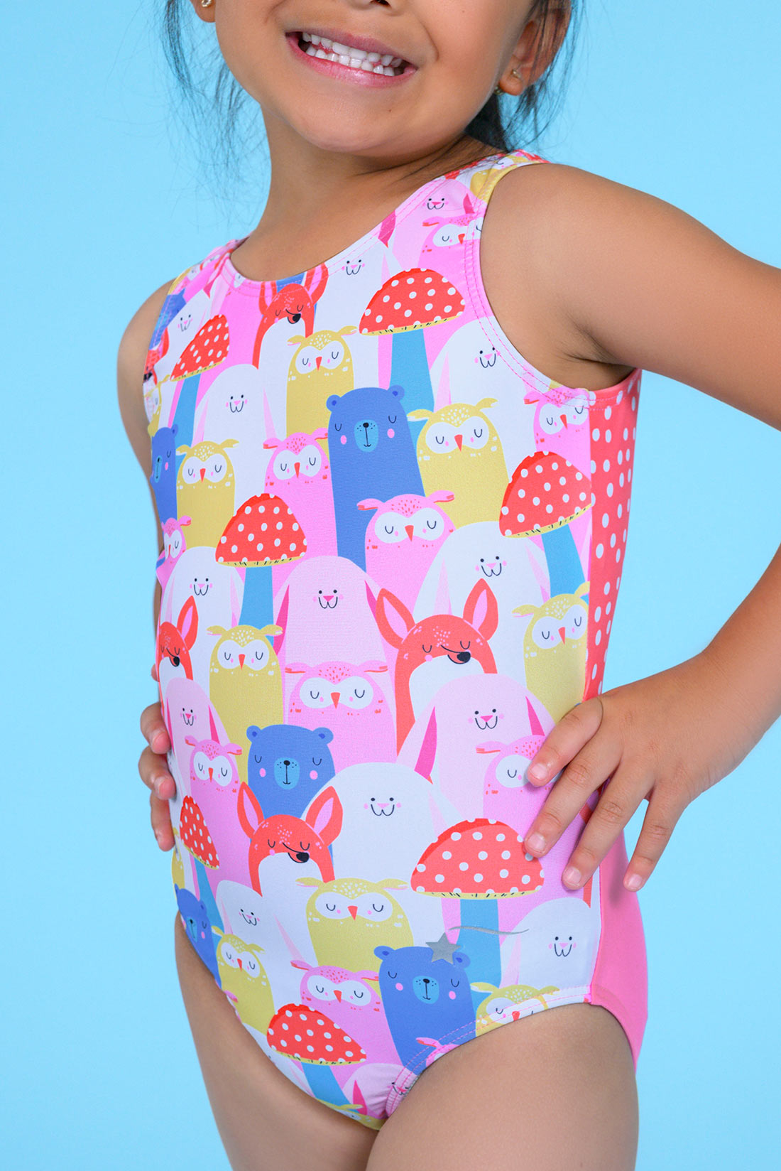Rainbow animal leotard for gymnasts by Destira, 2026
