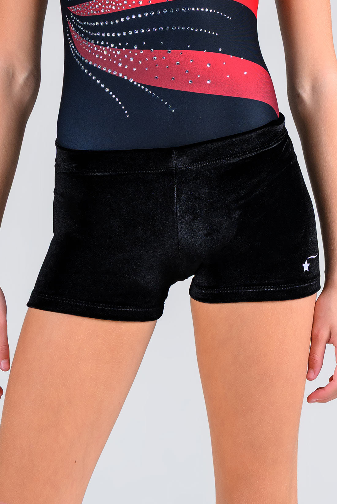 Soft black sport shorts for winter by Destira, 2025