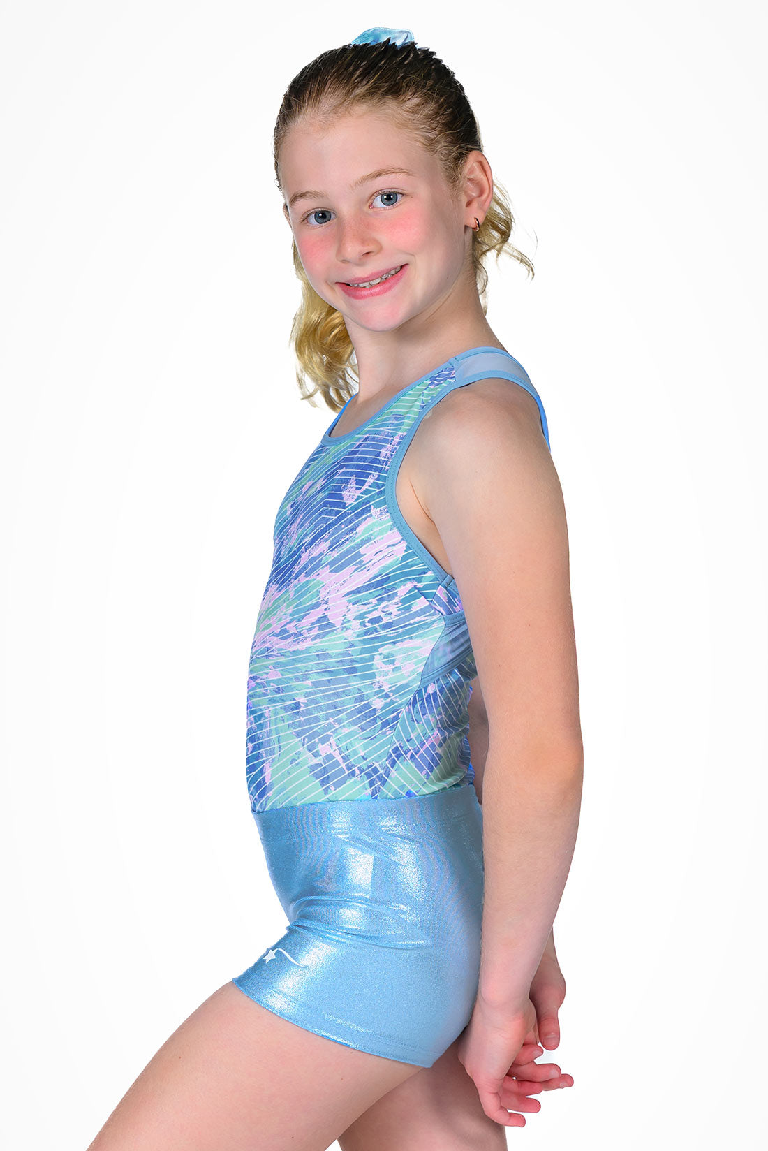 Blue winter gymnastics outft by Destira, 2025