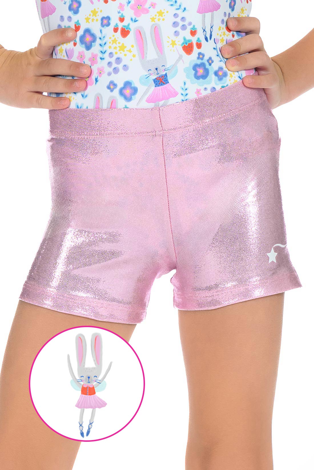 Shiny pink shorts for sports by Destira, 2026