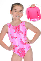 Banana Split One Piece and Watermelon Rash Guard Set