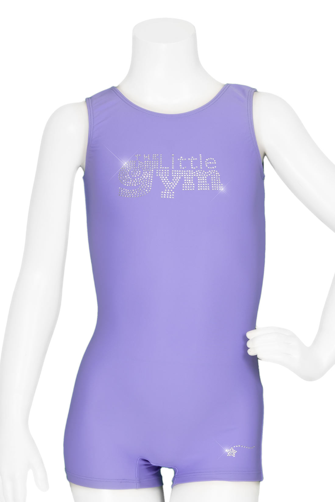 Purple sparkle unitard for girls' gymnastics by Destira, 2024