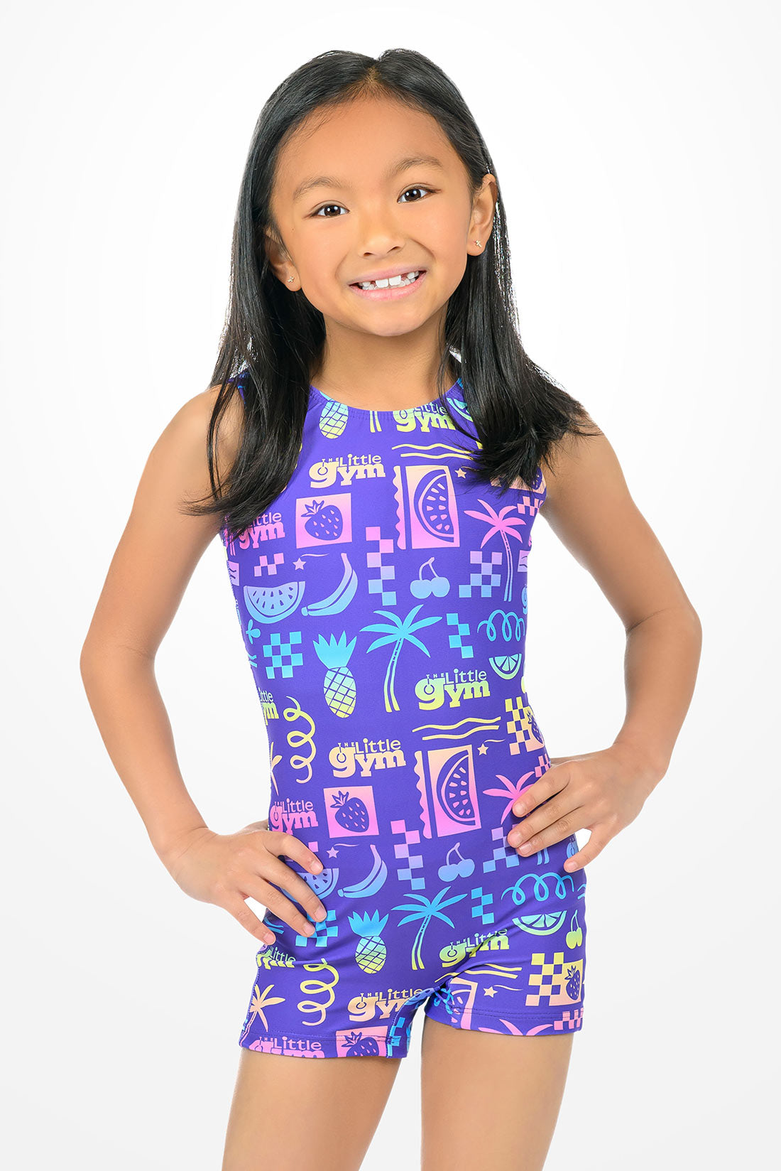 The Little Gym purple unitard for summer by Destira, 2026