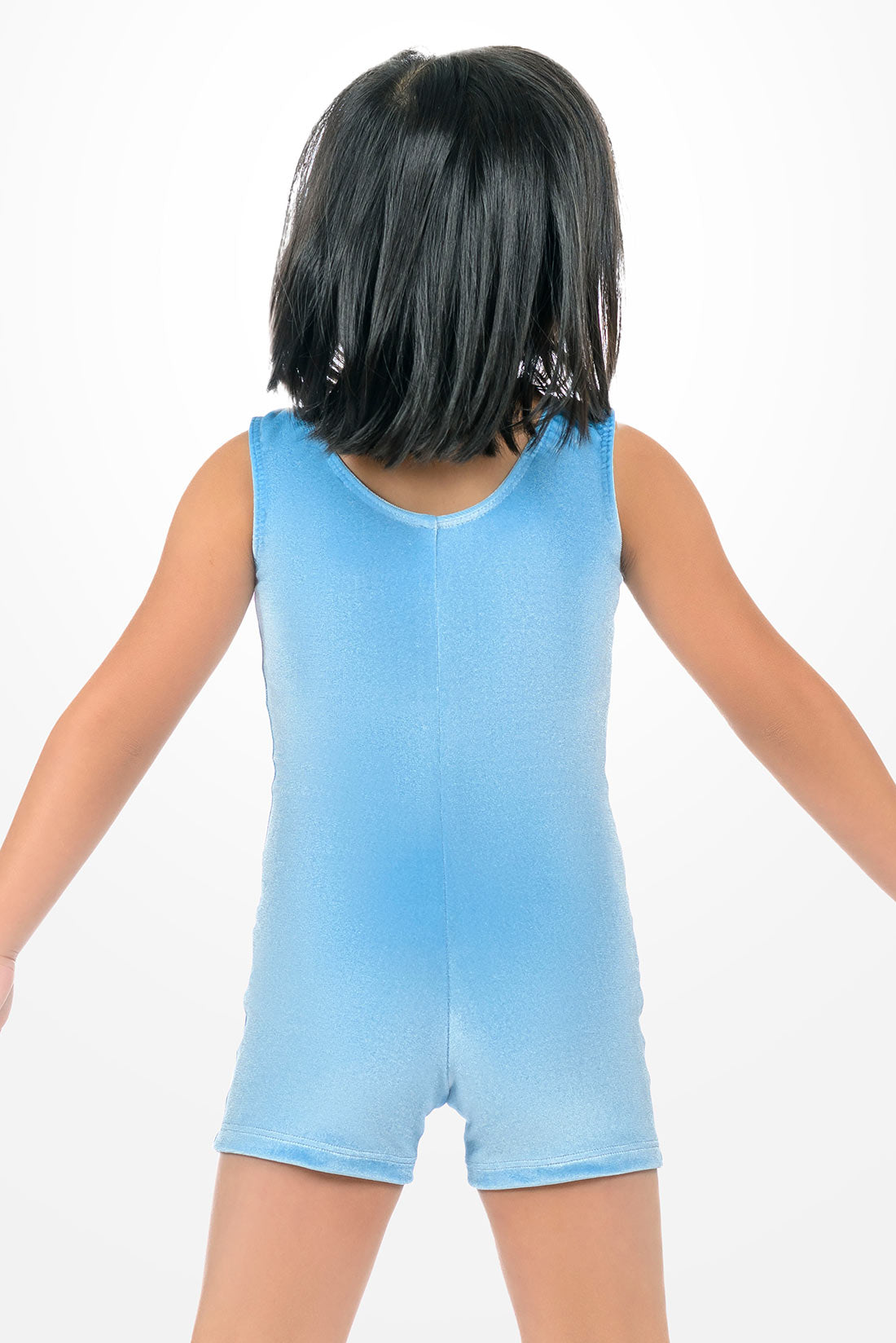 Blue biketard for girls by Destira, 2026