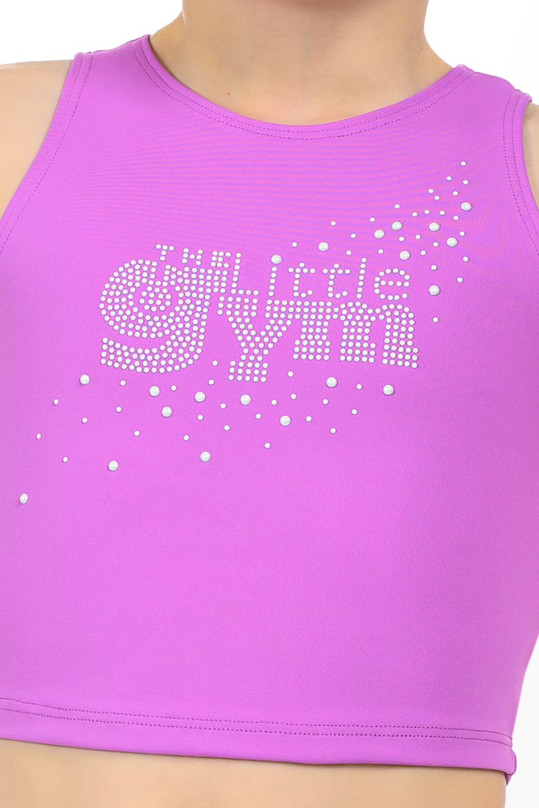 TLG rhinestones on tank top for girls by Destira, 2026