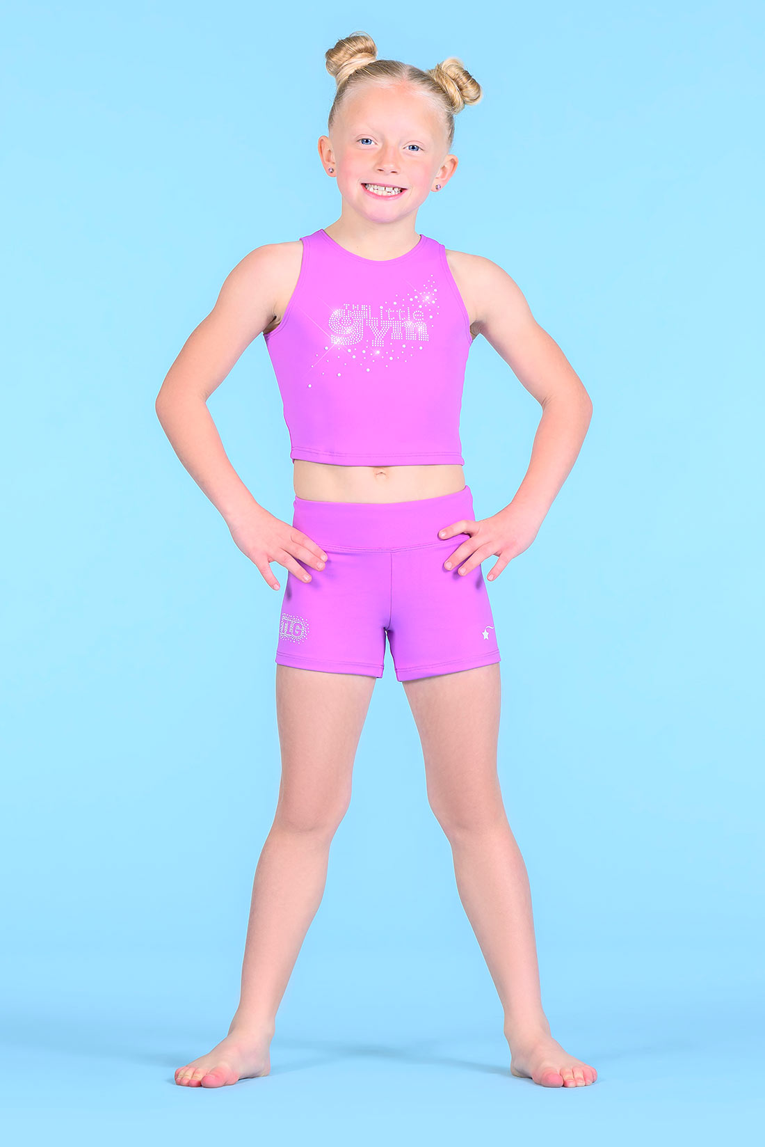 Custom purple The Little Gym workout outfit by Destira, 2026
